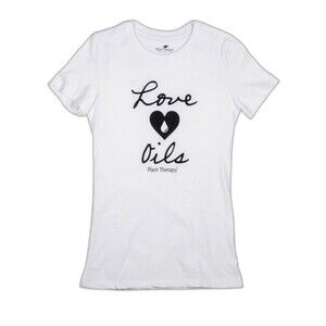 Plant Therapy T Shirt Womens Small White Shirt T-Shirt Essential Oil Shirt A1